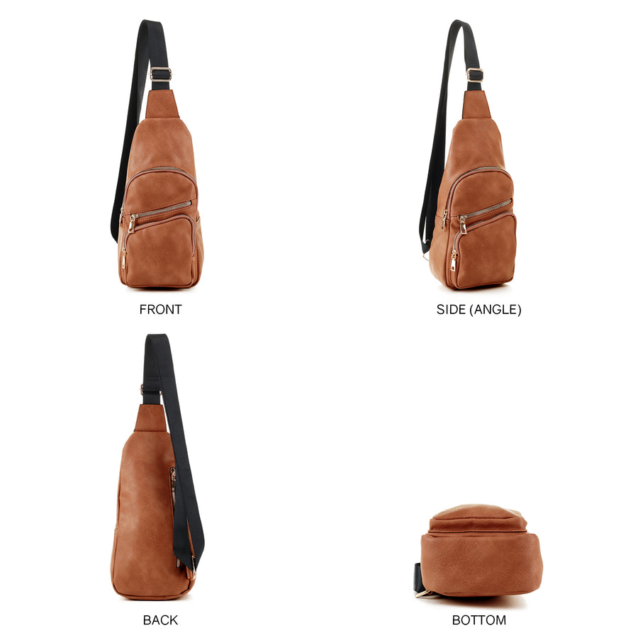 SG SUGU Jordan PU Leather Crossbody Sling Bag