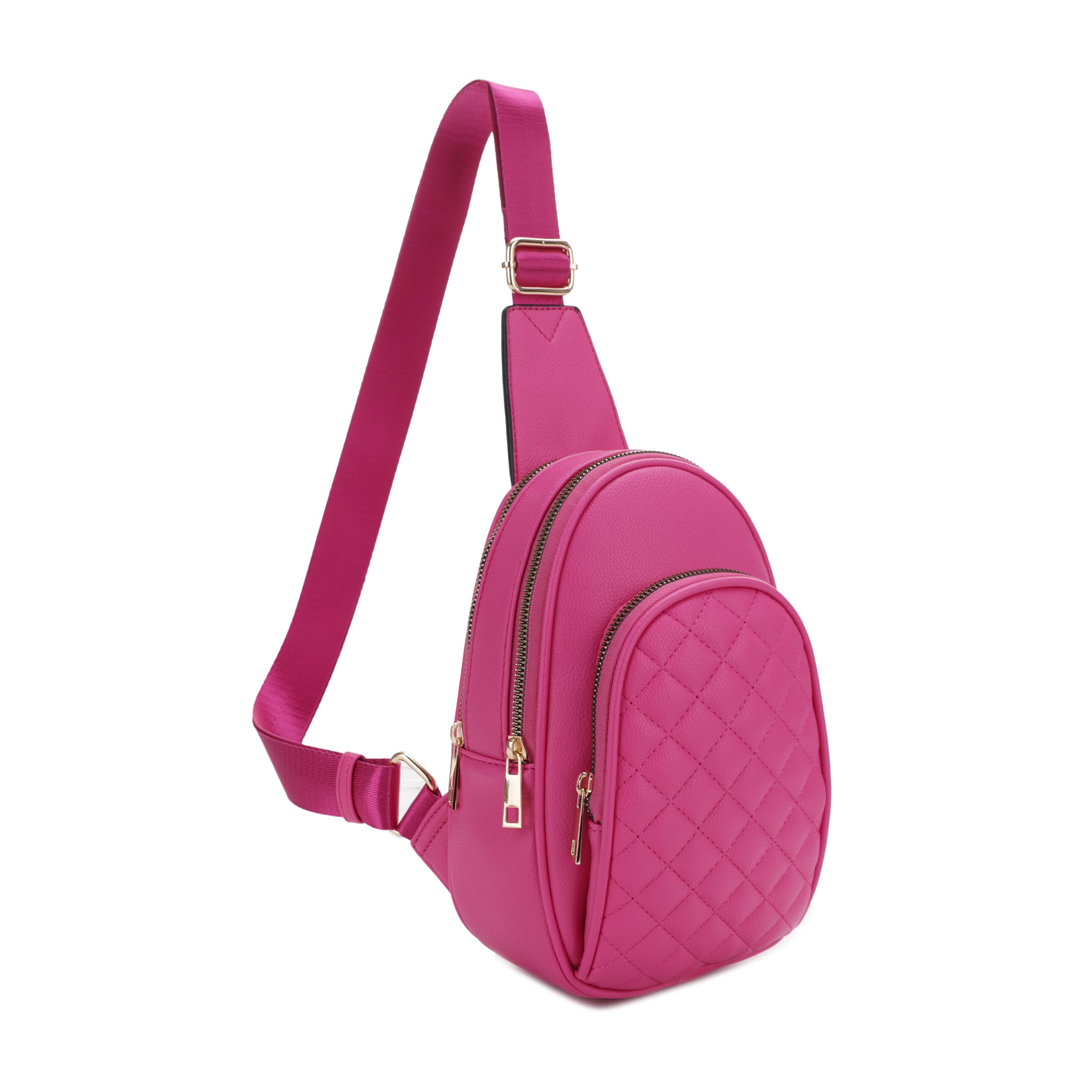 SUGU Aurora Diamond Quilted Triple Compartment Crossbody