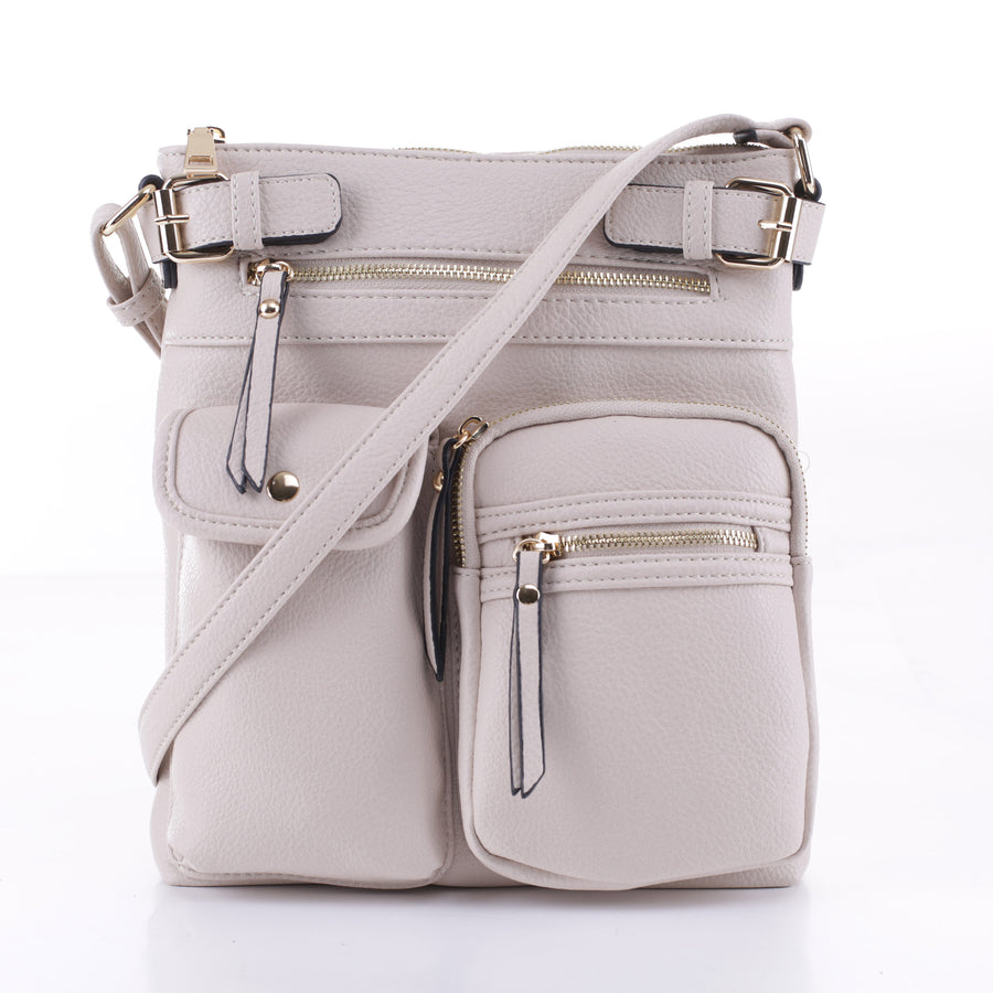 SG SUGU Katie Medium Multi Pocket Crossbody Bag with Adjustable Strap