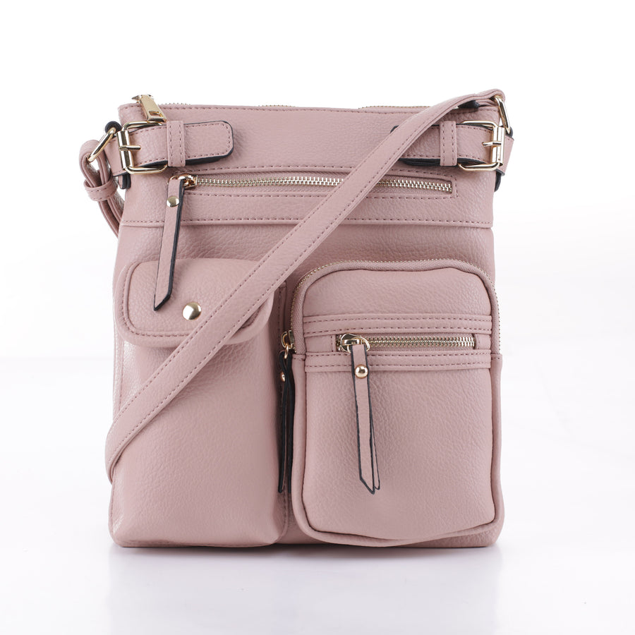 SG SUGU Katie Medium Multi Pocket Crossbody Bag with Adjustable Strap