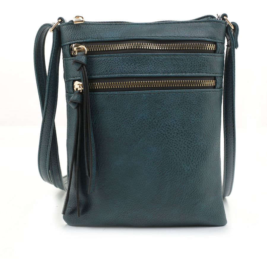 SG SUGU Ivy Small Multi Pocket Zipper Crossbody Bag