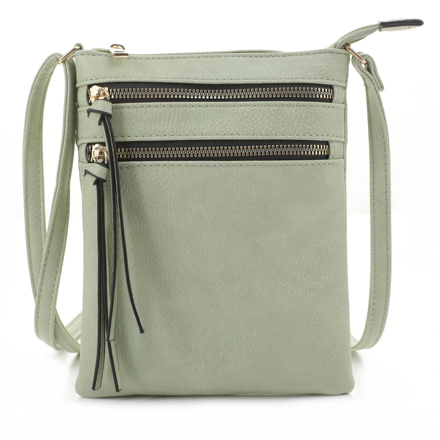 SG SUGU Ivy Small Multi Pocket Zipper Crossbody Bag