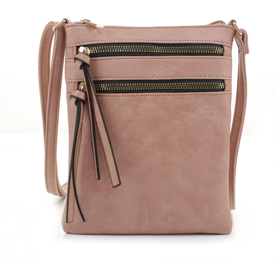 SG SUGU Ivy Small Multi Pocket Zipper Crossbody Bag