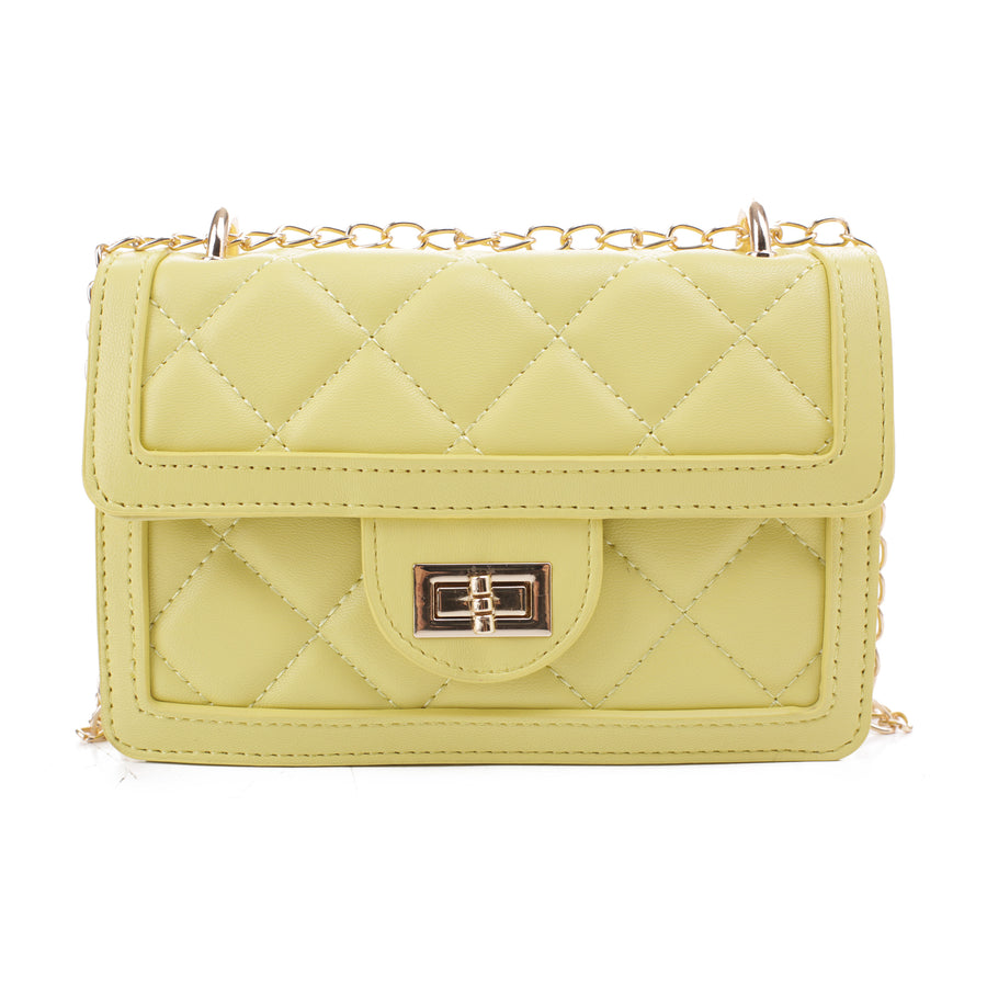 SG SUGU Chloe Small Diamond Quilted Shoulder Bag with Chain