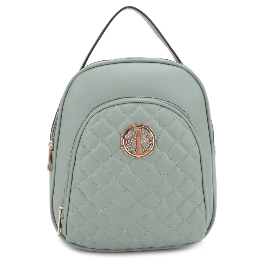 Charlotte Double Compartment Backpack with Medallion