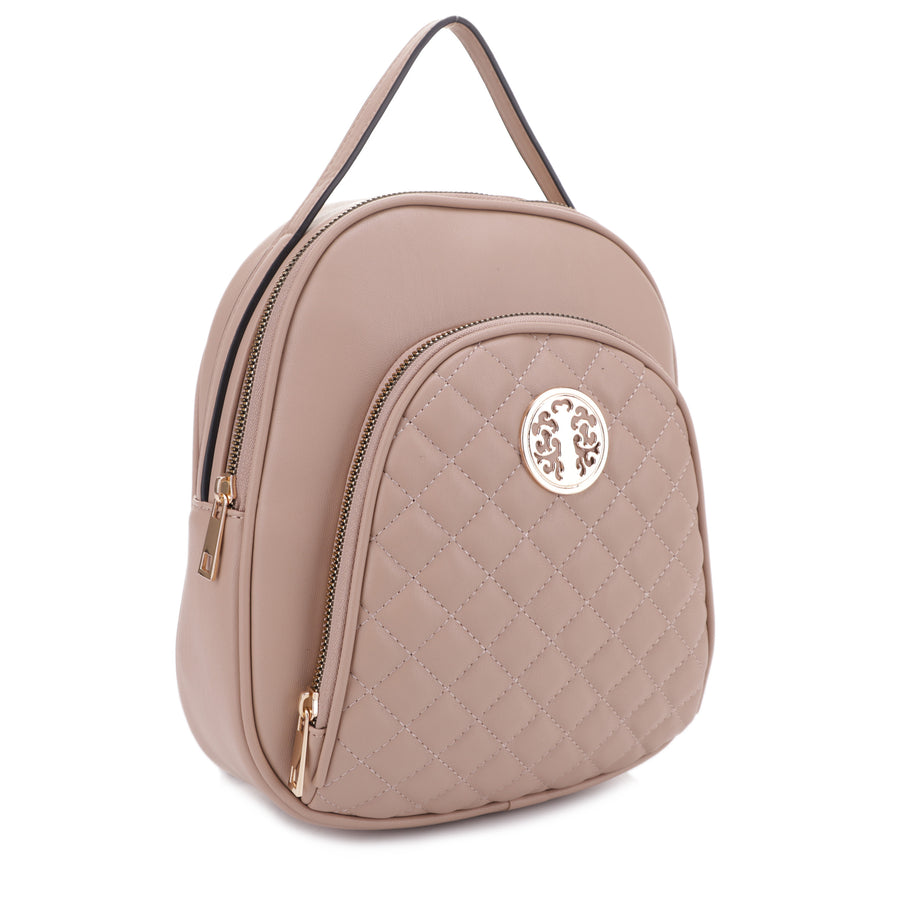 Charlotte Double Compartment Backpack with Medallion