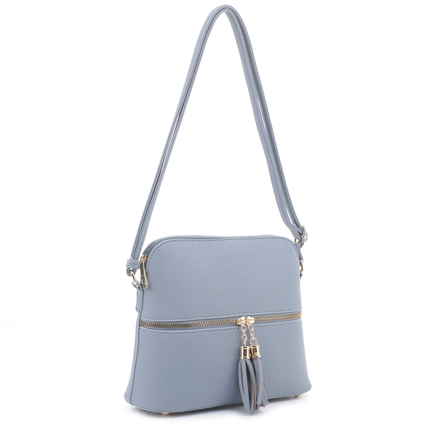 LUNA CROSSBODY WITH ZIPPER TASSEL