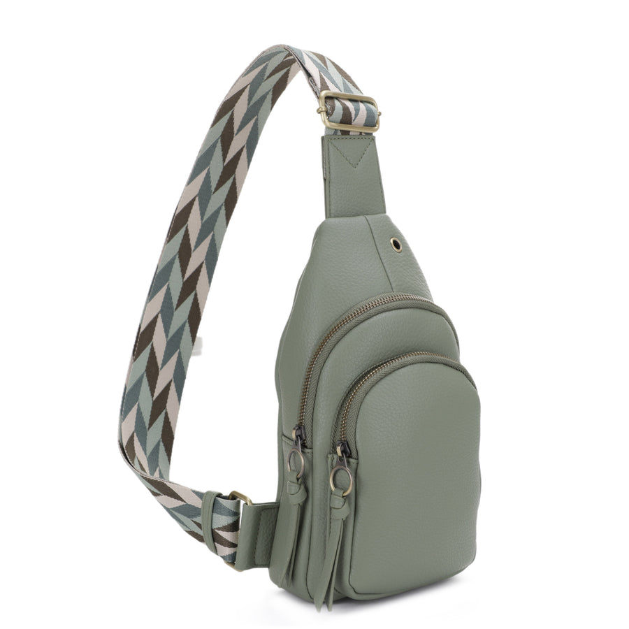 SG SUGU Jamie Crossbody Sling Bag with Wide Webbing Strap