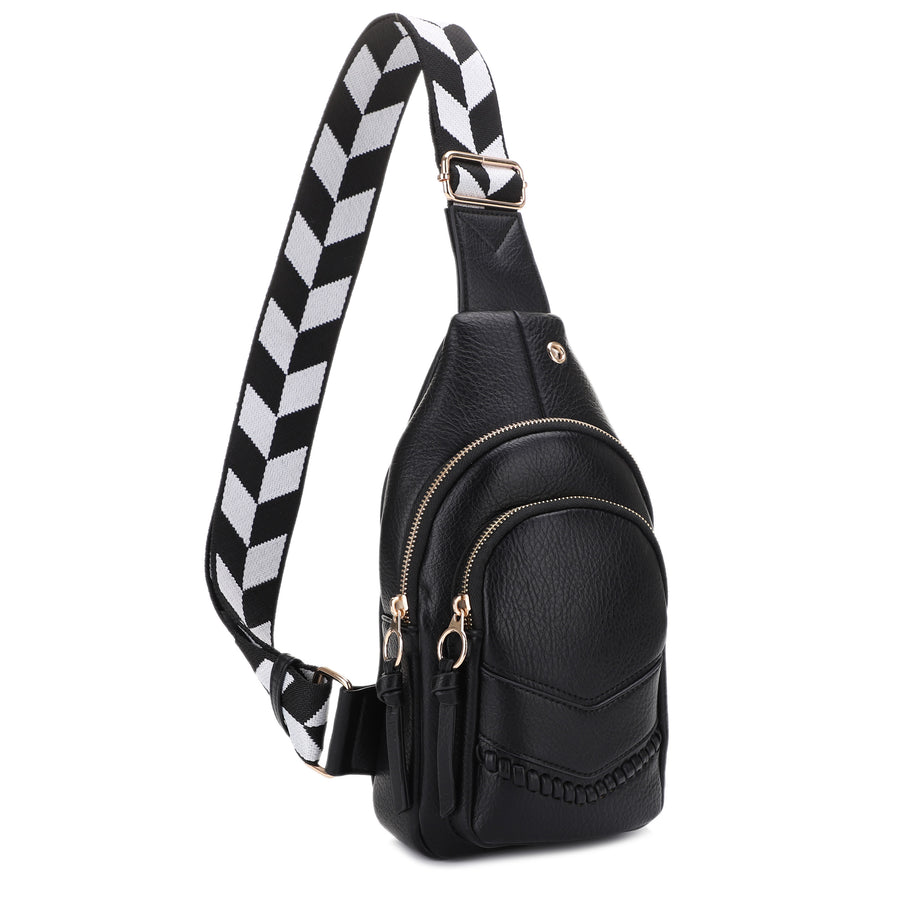 SG SUGU Jamie Crossbody Sling Bag with Wide Webbing Strap