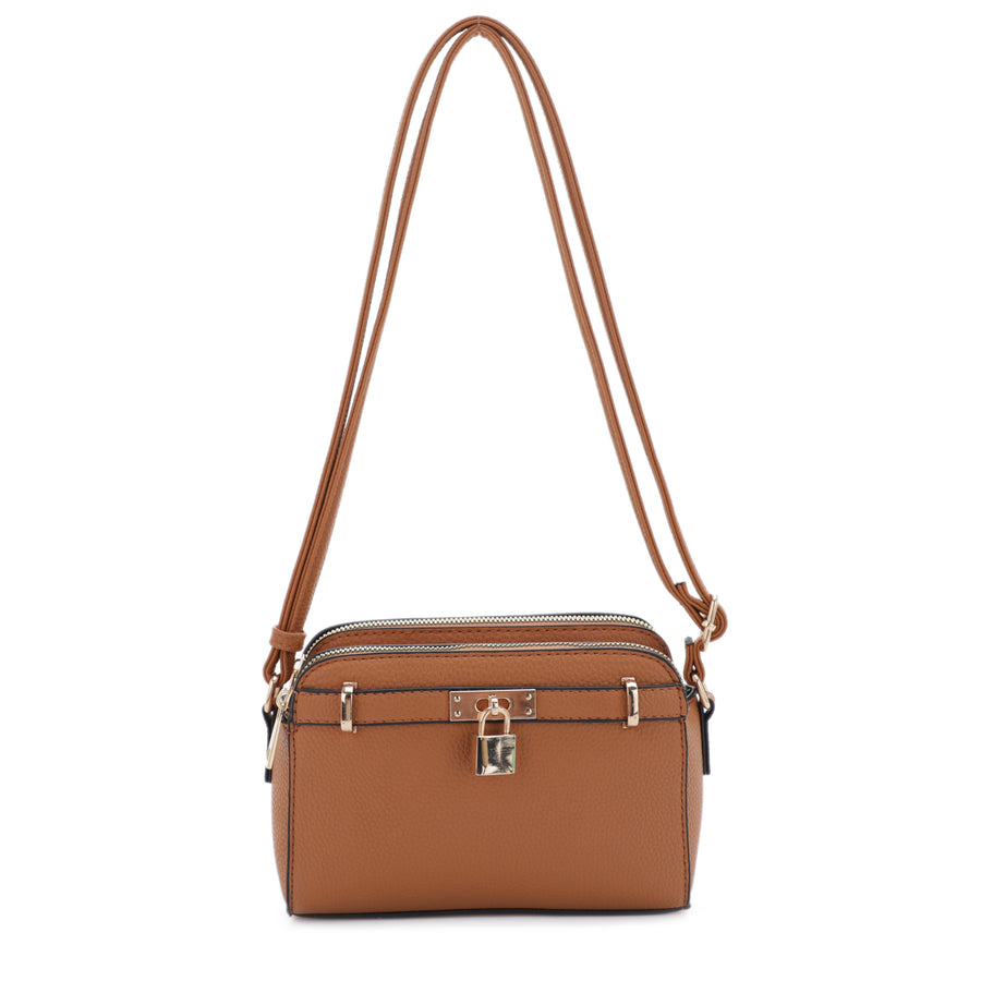 WILLOW TRIPLE COMPARTMENT CROSSBODY WITH FRONT LOCK