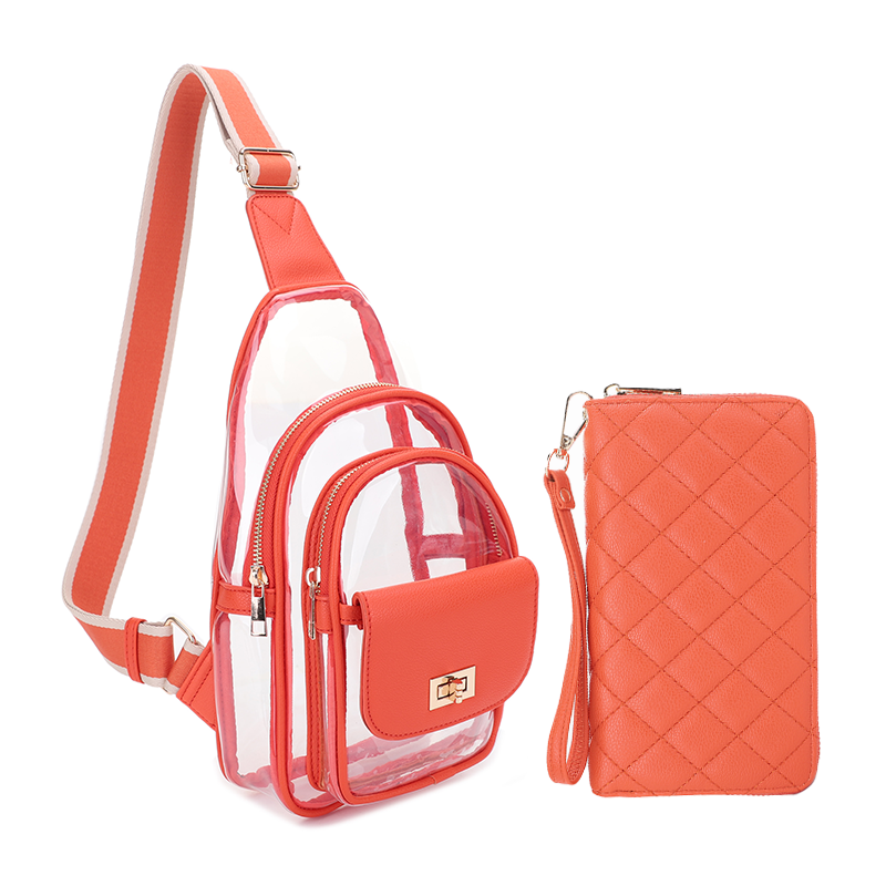 SG SUGU 2 Piece Set Emma Diamond Quilted Crossbody Sling Bag with Matching Wallet