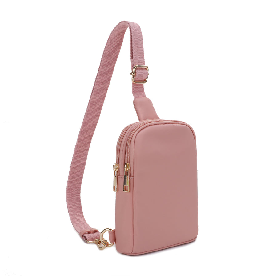 SG SUGU Lily Nylon Small Double Compartment Crossbody Sling Bag