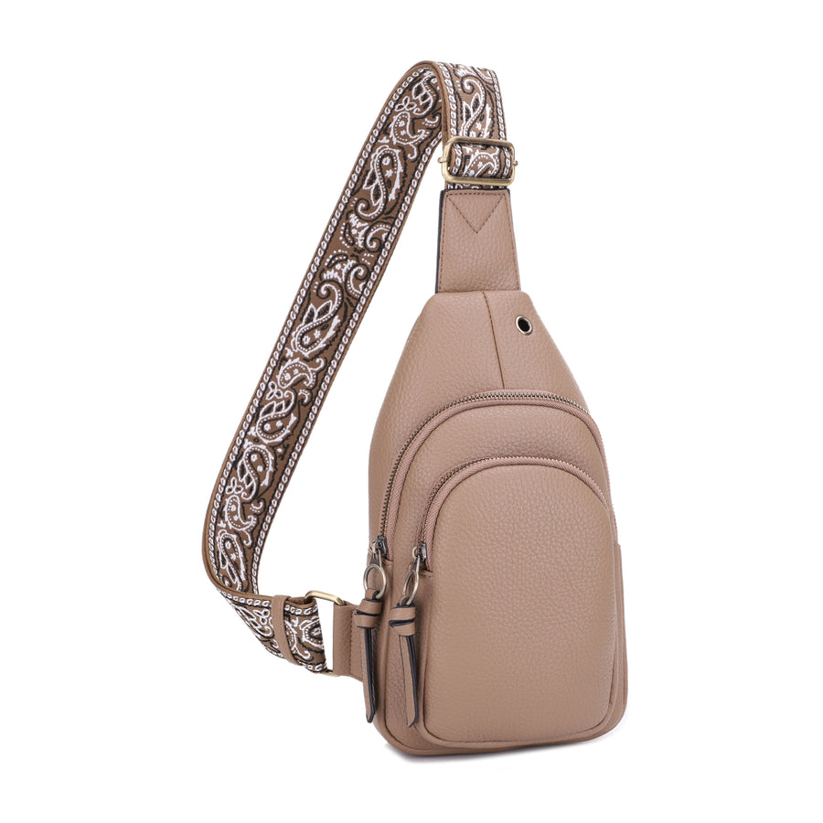 SG SUGU Jamie Crossbody Sling Bag with Wide Webbing Strap