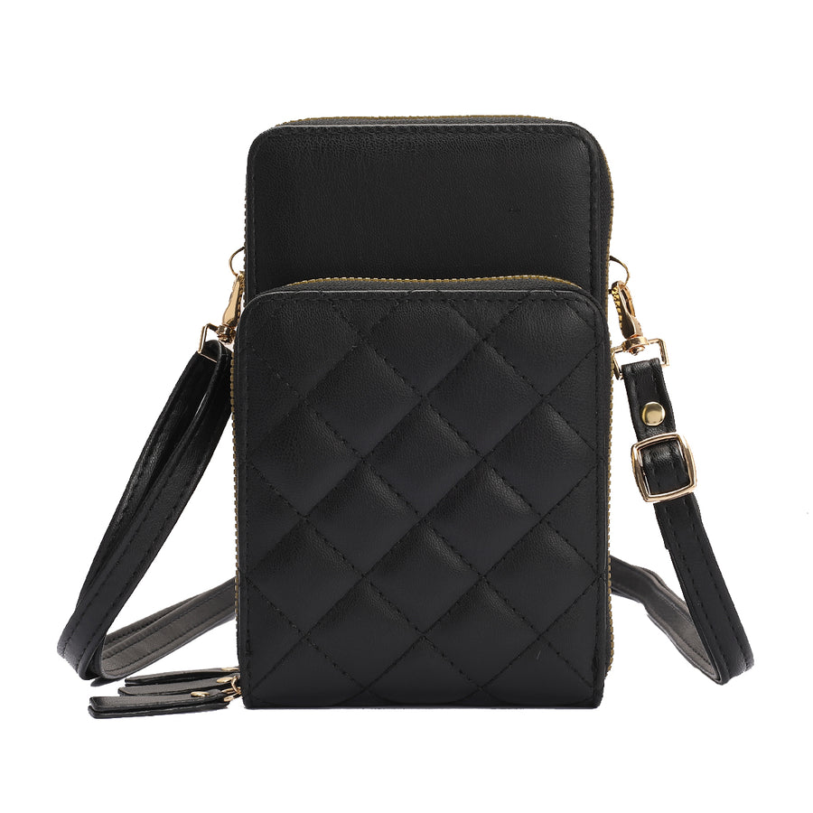 SG SUGU Aria Diamond Quilted Triple Comparment Wallet on The String