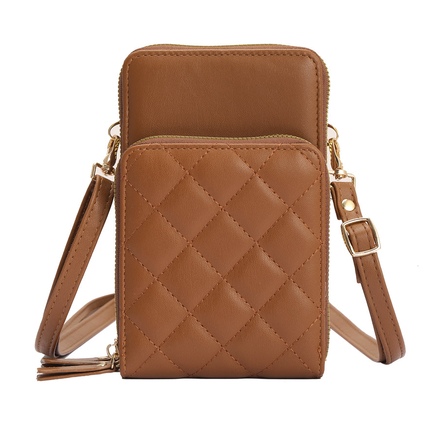 SG SUGU Aria Diamond Quilted Triple Comparment Wallet on The String