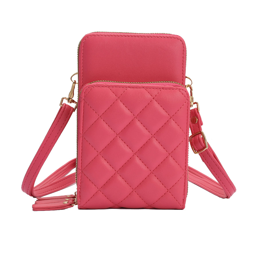 SG SUGU Aria Diamond Quilted Triple Comparment Wallet on The String