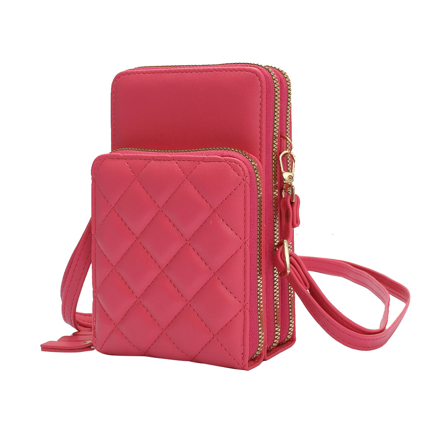 SG SUGU Aria Diamond Quilted Triple Comparment Wallet on The String