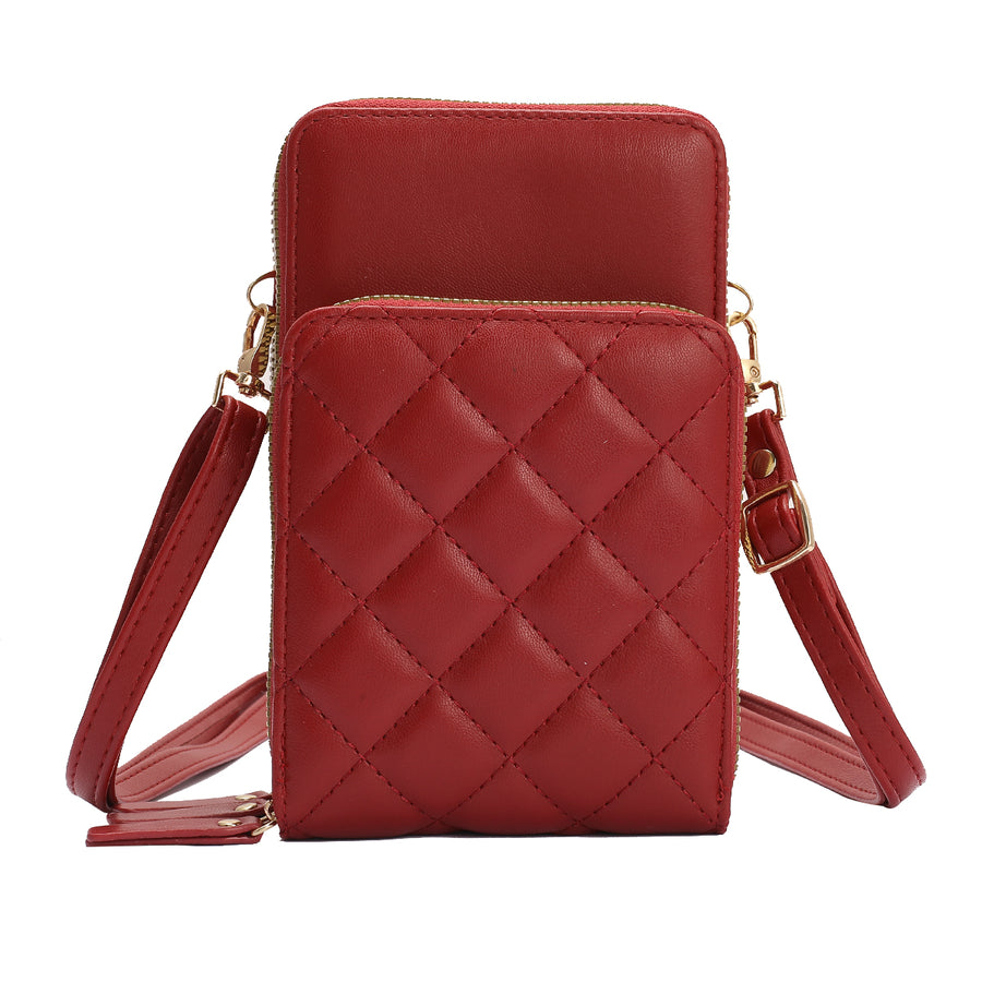 SG SUGU Aria Diamond Quilted Triple Comparment Wallet on The String