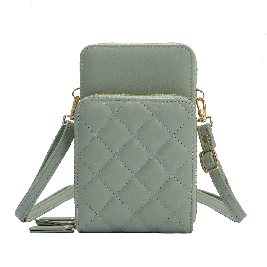 SG SUGU Aria Diamond Quilted Triple Comparment Wallet on The String