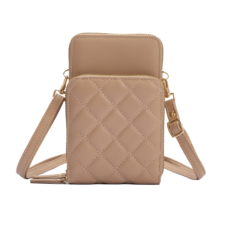 SG SUGU Aria Diamond Quilted Triple Comparment Wallet on The String