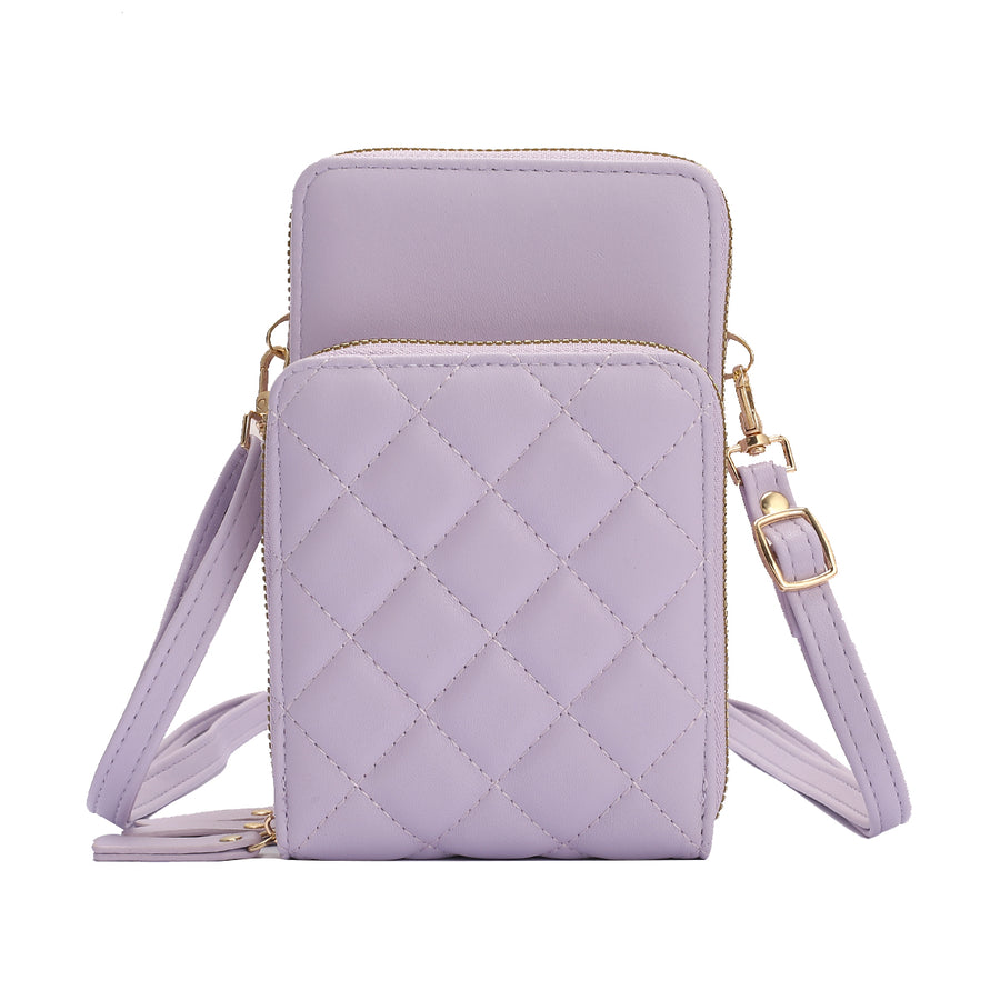 SG SUGU Aria Diamond Quilted Triple Comparment Wallet on The String