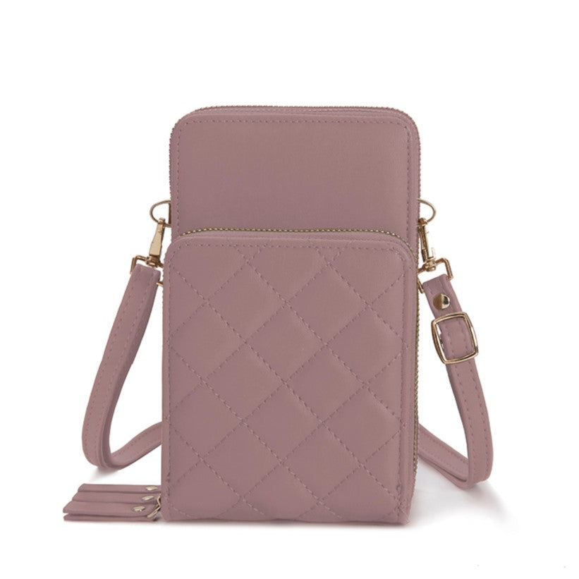 SG SUGU Aria Diamond Quilted Triple Comparment Wallet on The String
