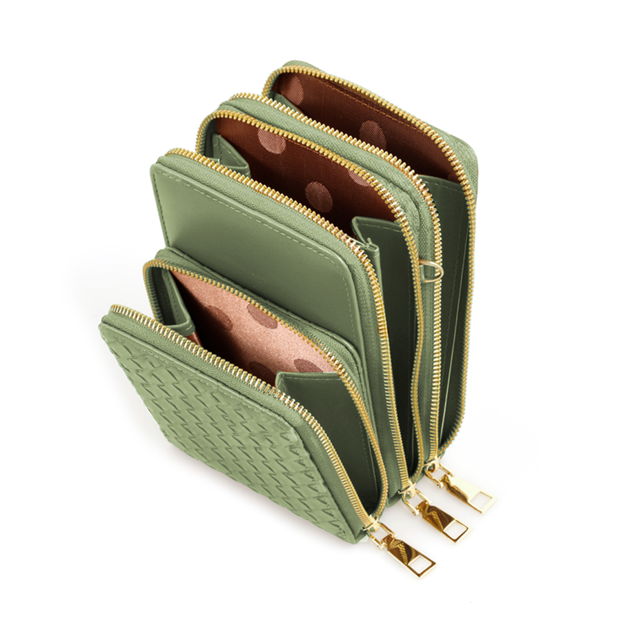 SG SUGU Aria Woven Triple Compartment Wallet On String
