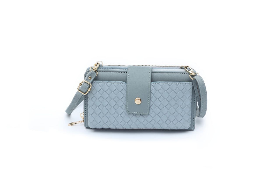 Happer Embossed Wallet on String with Detachable Adjustable Shoulder Strap