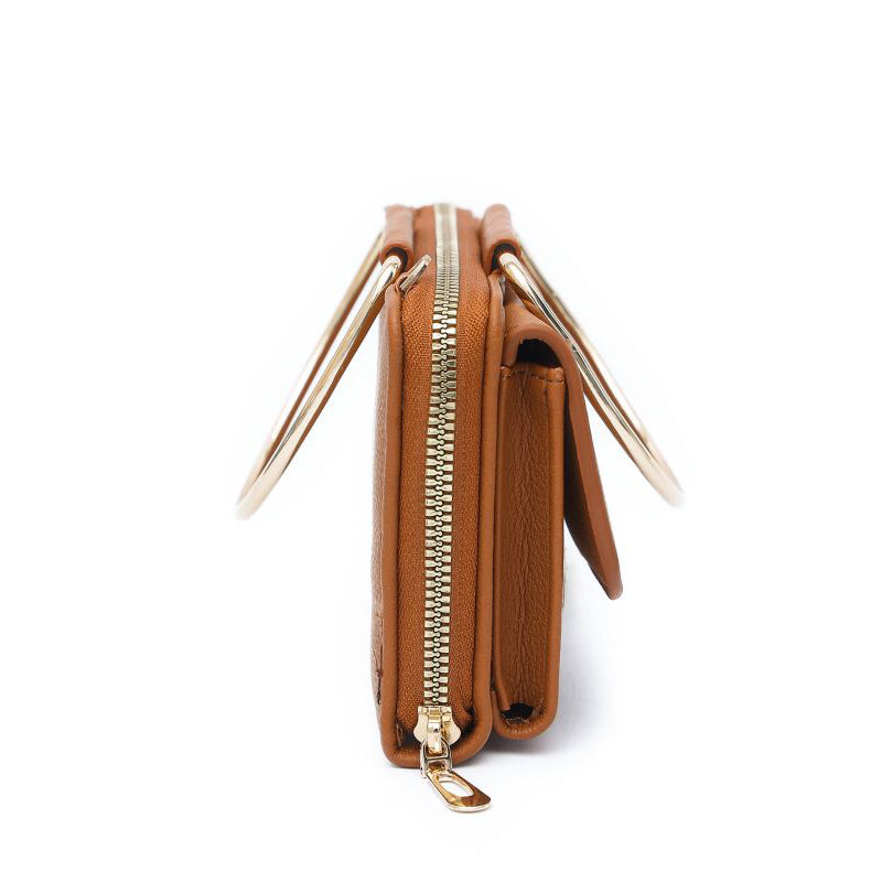 SG SUGU Elizabeth Double Top Handle Wallet on String with Detachable Adjustable Shoulder Strap