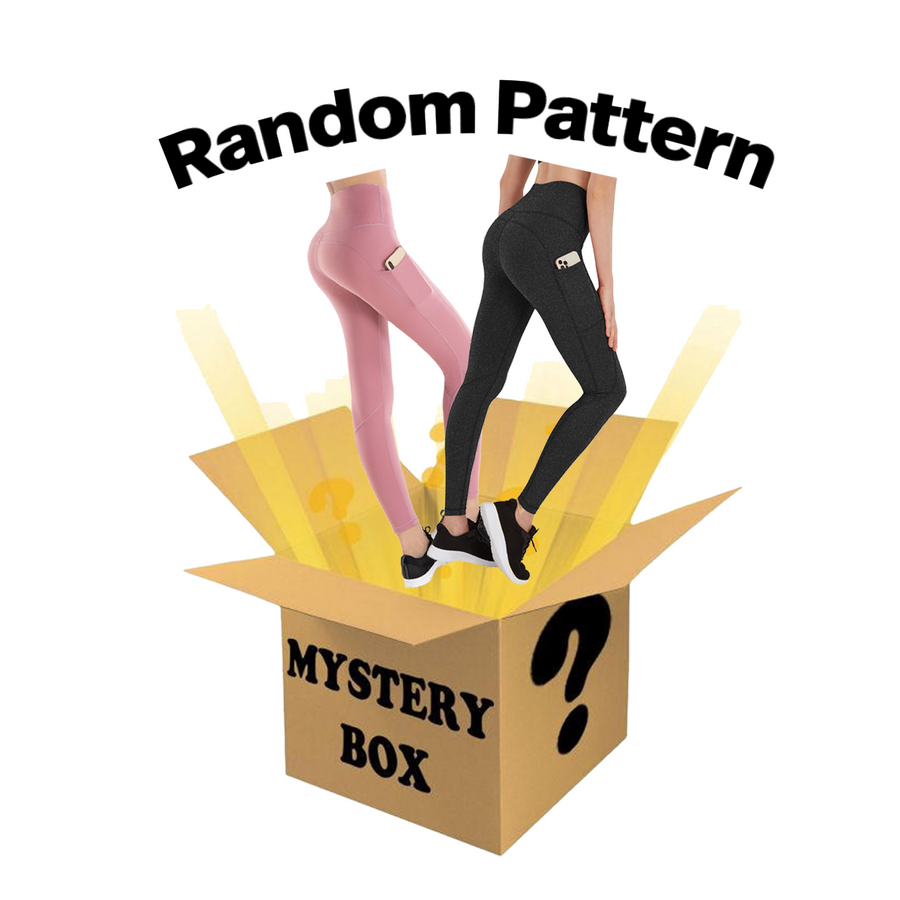 [Mystery Box] Random Patterns Assorted High Waist Yoga Pants with Pockets, legging