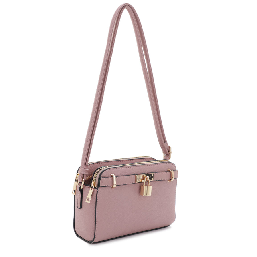WILLOW TRIPLE COMPARTMENT CROSSBODY WITH FRONT LOCK